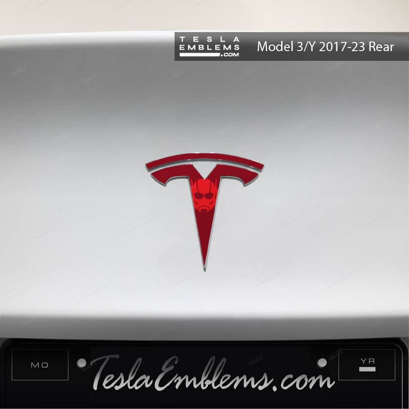 Ant Man Tesla Emblem Decals (Front + Back) | Model 3