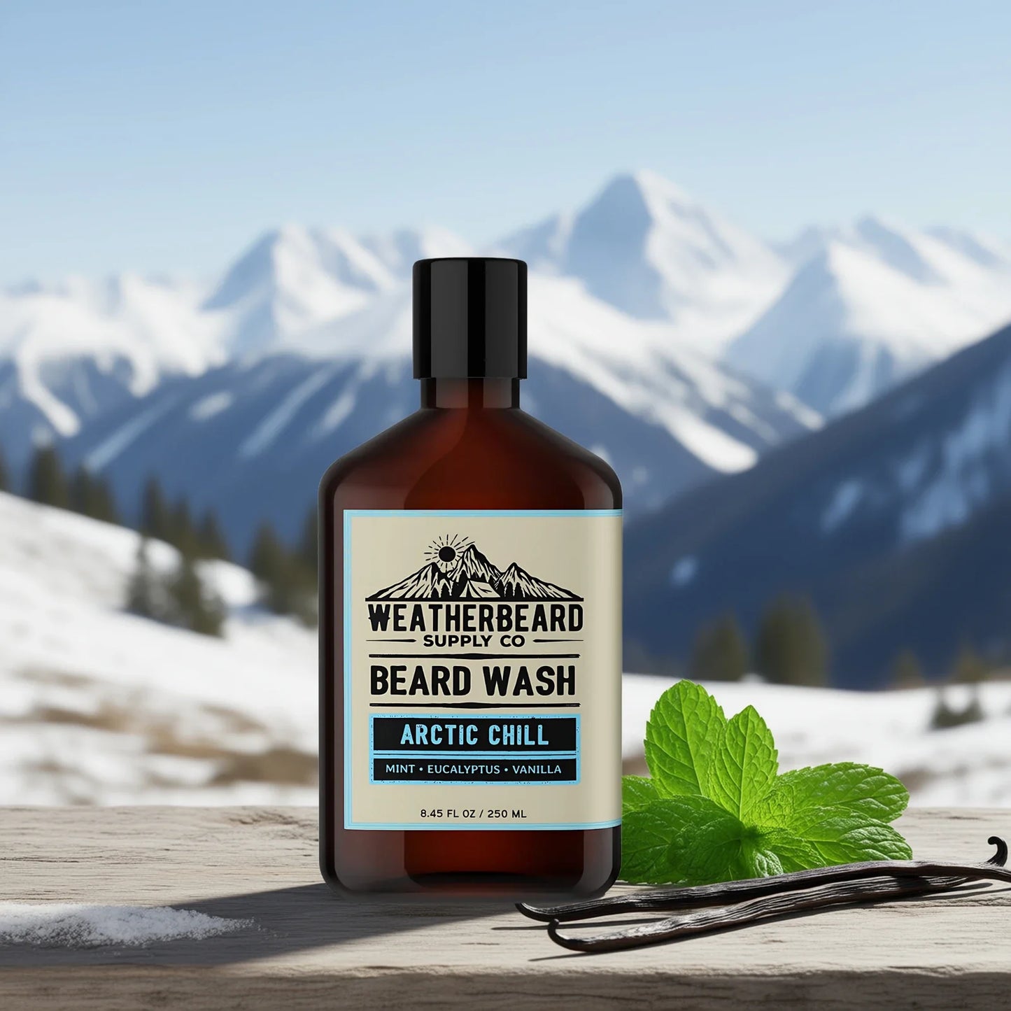 Arctic Chill Beard Wash - Mint, Eucalyptus, Vanilla