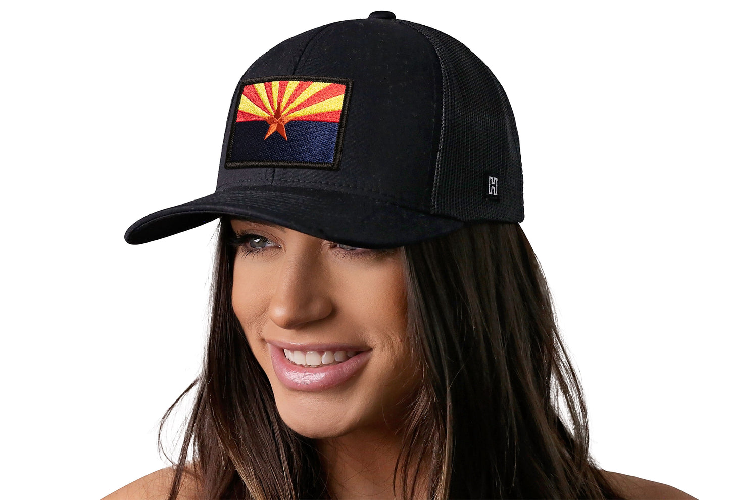 Arizona Flag Trucker Hat | Black CA Snapback