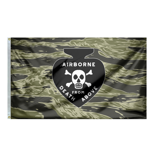 Vietnam Airborne Death Spade Double-Sided Flag