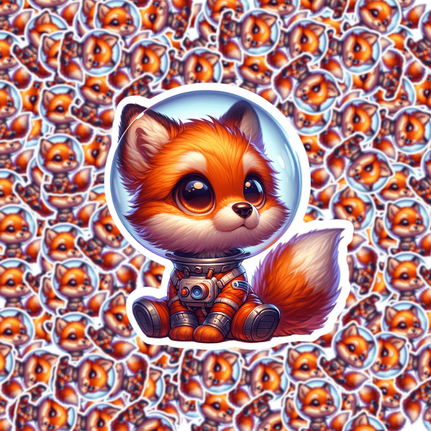 Astronaut Fox Sticker