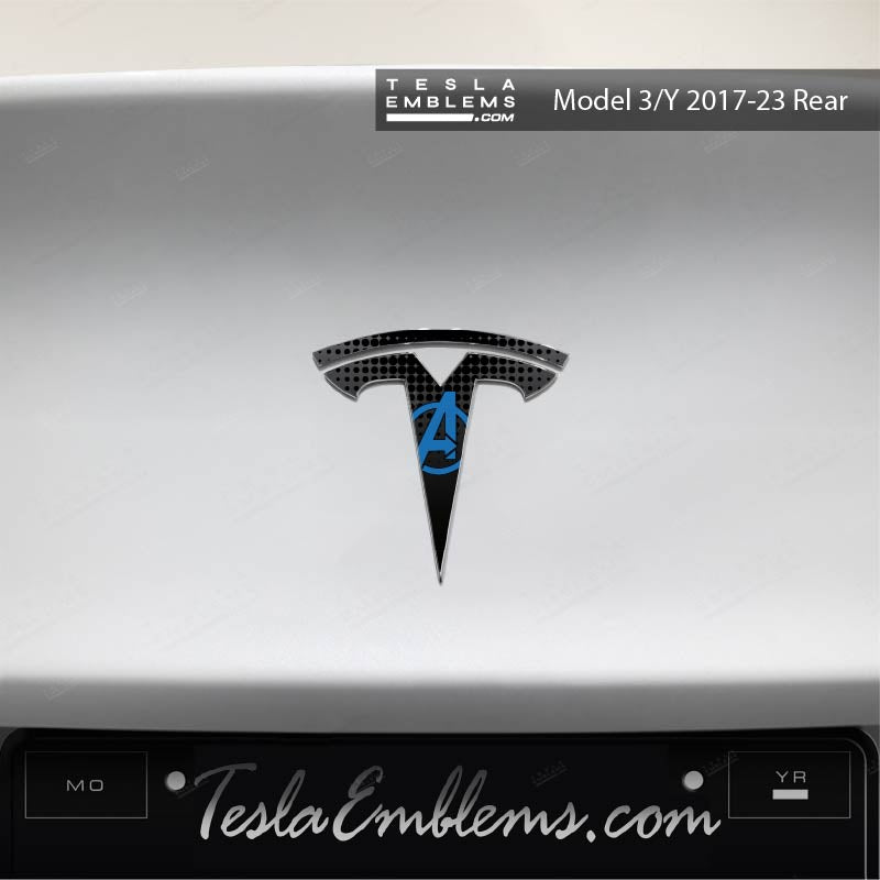 Avengers Tesla Emblem Decals (Front + Back) | Model Y