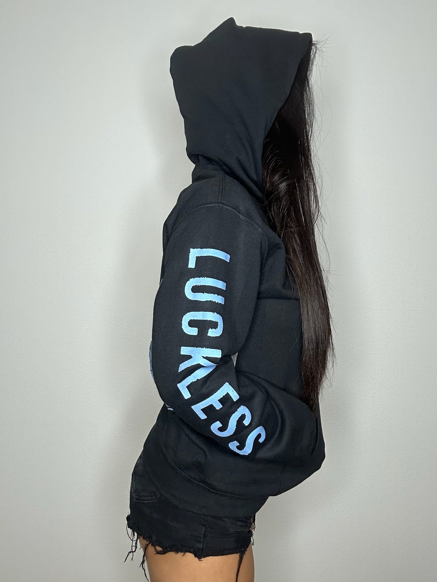 Out Here Being Wild Hoodie in Dew Blue