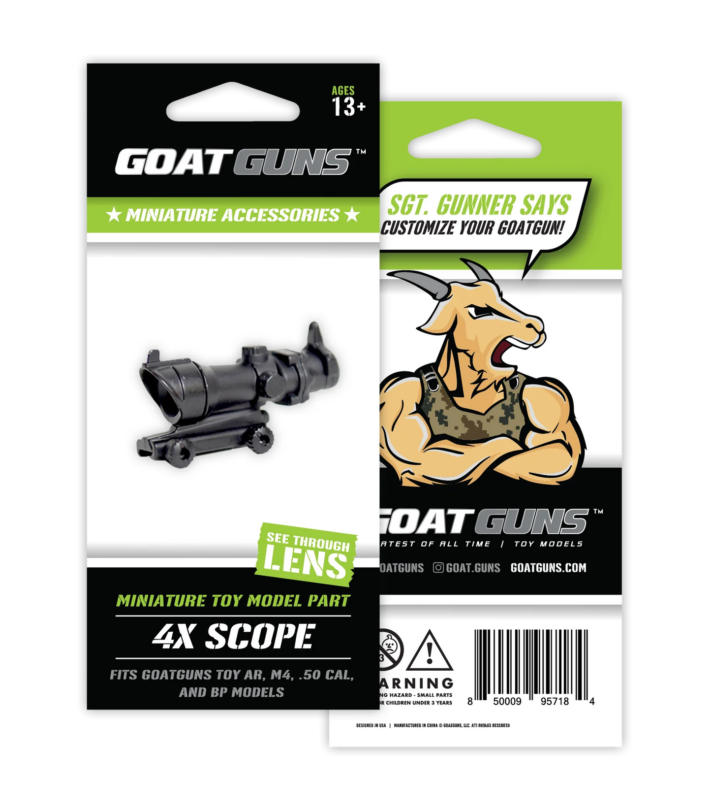 Goat Guns Miniature Toy Model 4X Scope