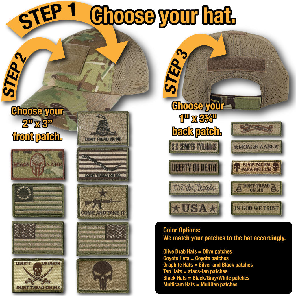 Build A Tactical Cap - Choose Hat & 2 Patches