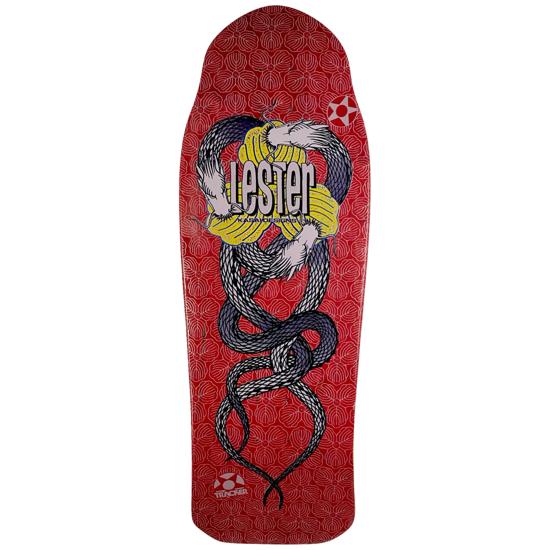 Tracker Lester Kasai Twin Dragon Deck - 10.5" Red Stain