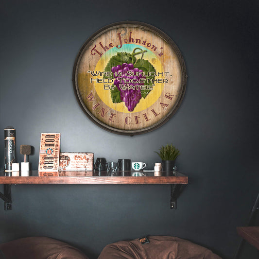 Wine Celler - Barrel End Wall Art