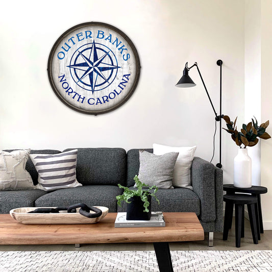 Compass Rose - Barrel End Wall Art