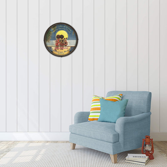 Stars and Hawaiian Moon - Barrel End Wall Art