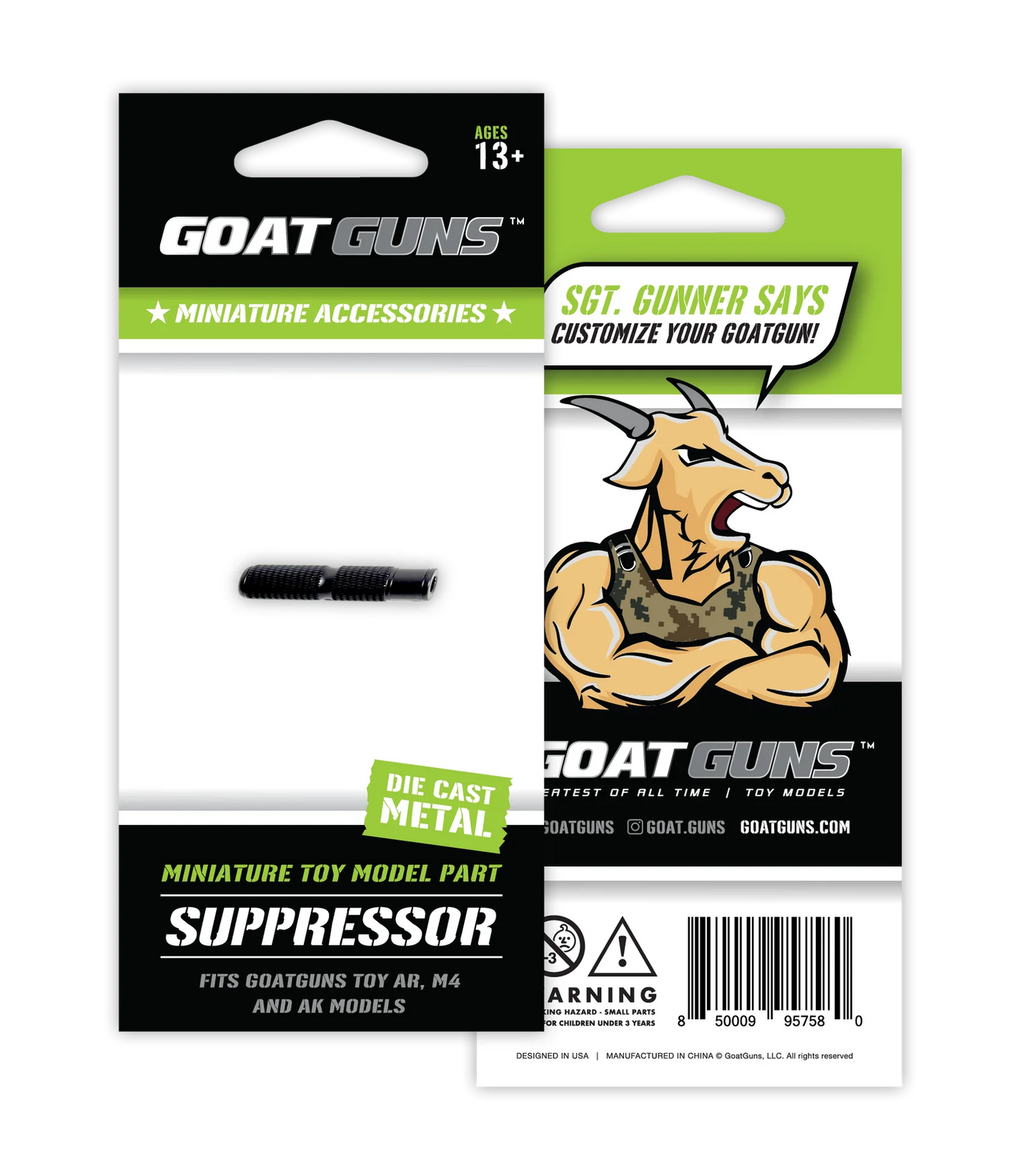 Goat Guns Miniature Toy Model Suppressor