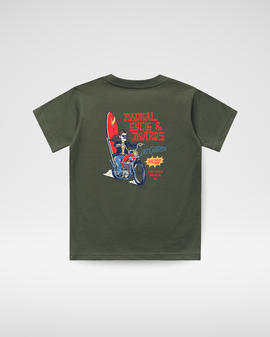RADICAL CYCLE AND BOARDS TEE
