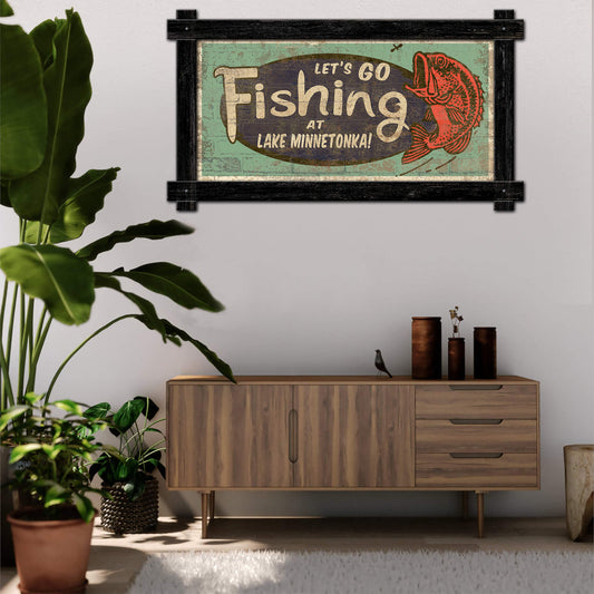 Let's Go Fishing - Framed Wall Art