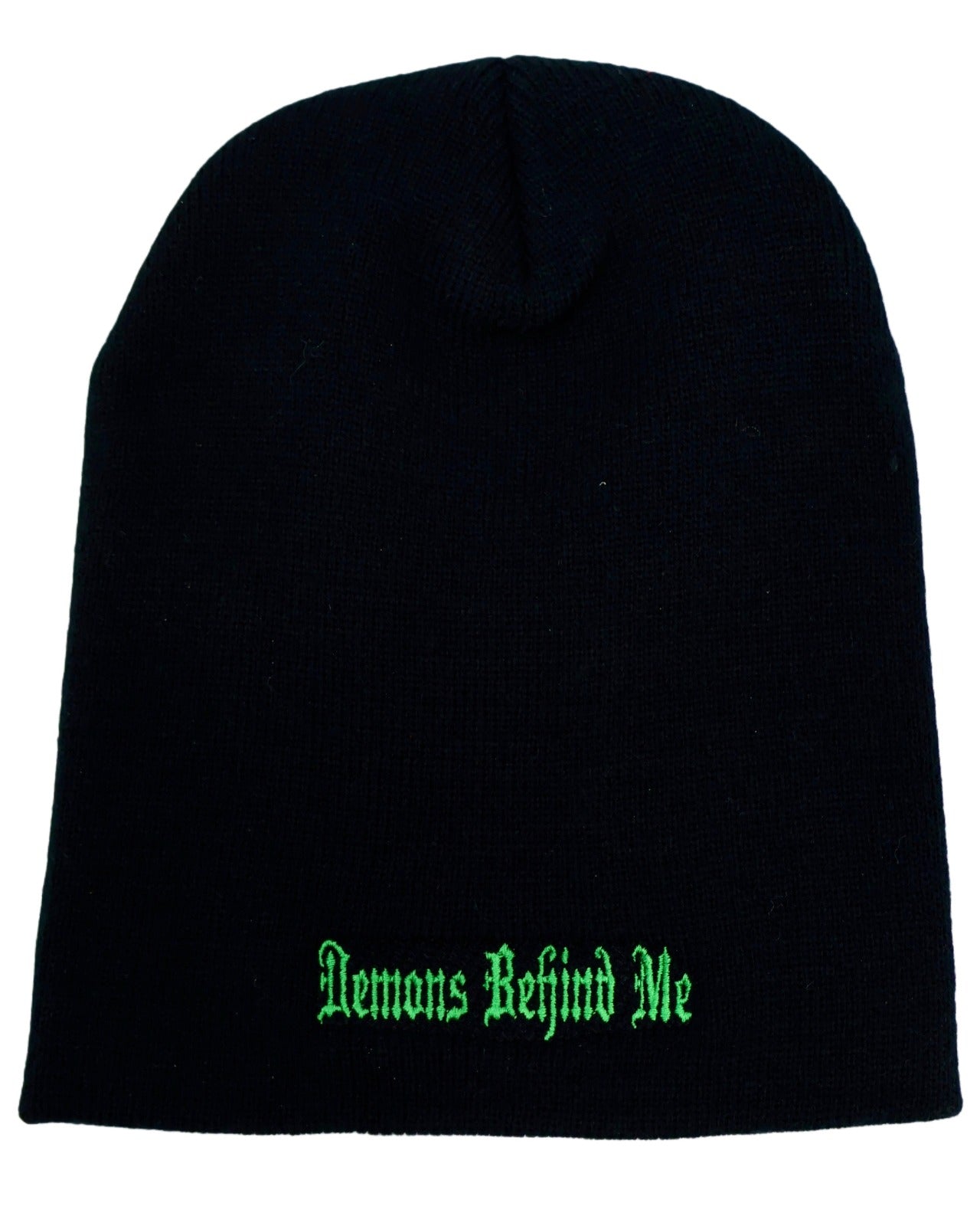 "Toxic" Green Skull Beanie