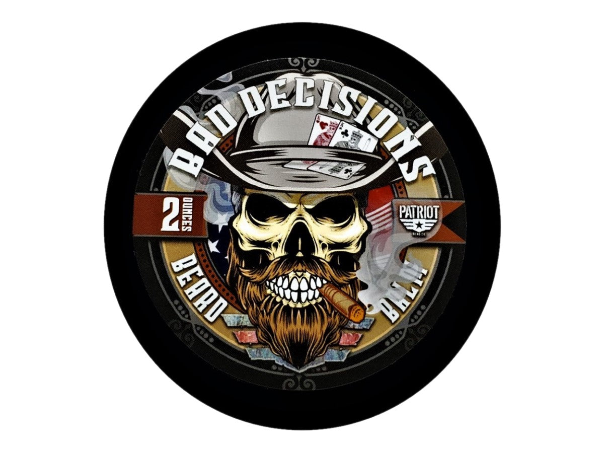 Bad Decisions 2oz Beard Balm Whiskey Bourbon