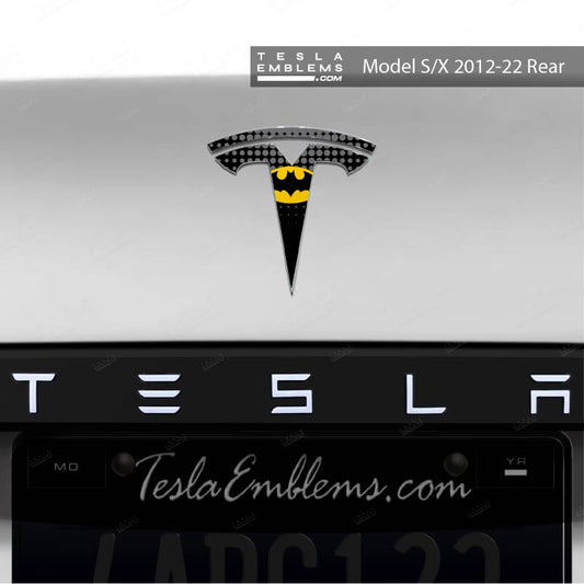 Batman Tesla Emblem Decals (Front + Back) | Model X