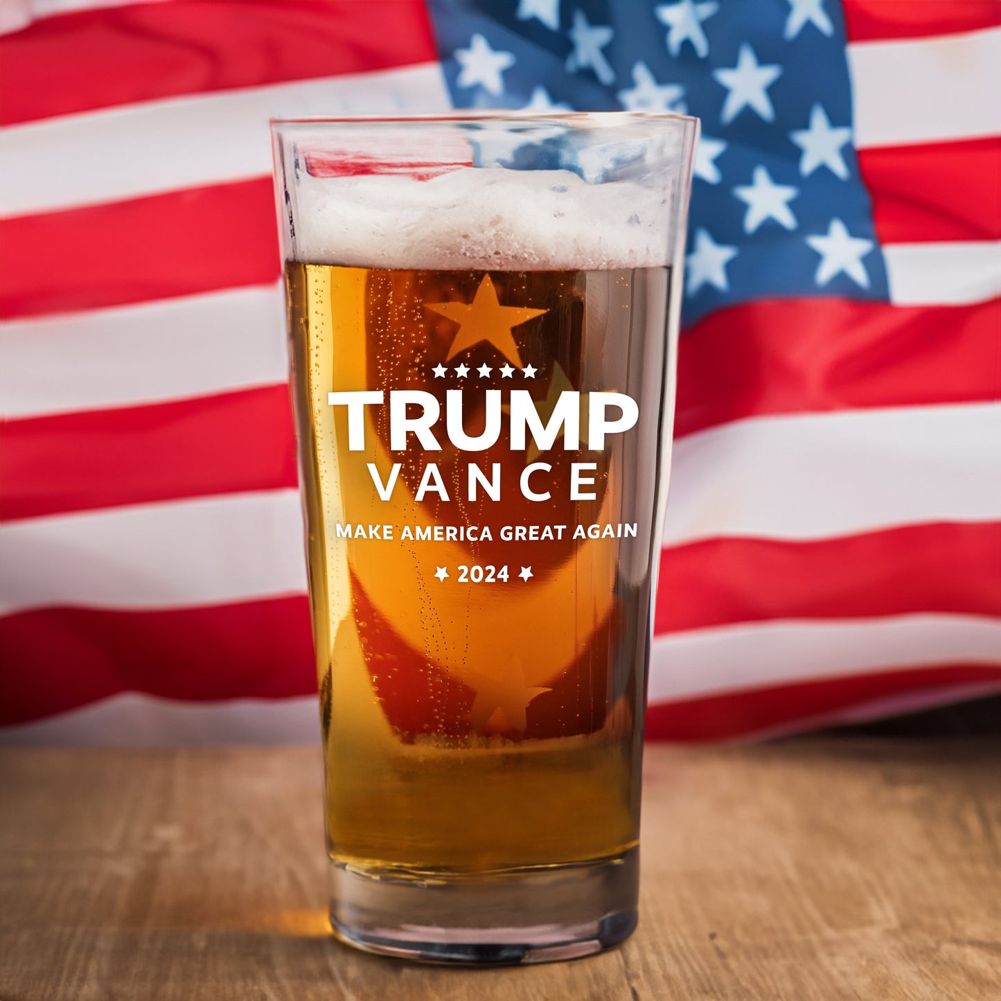 Trump / Vance 2024 Pub Glass 16 oz
