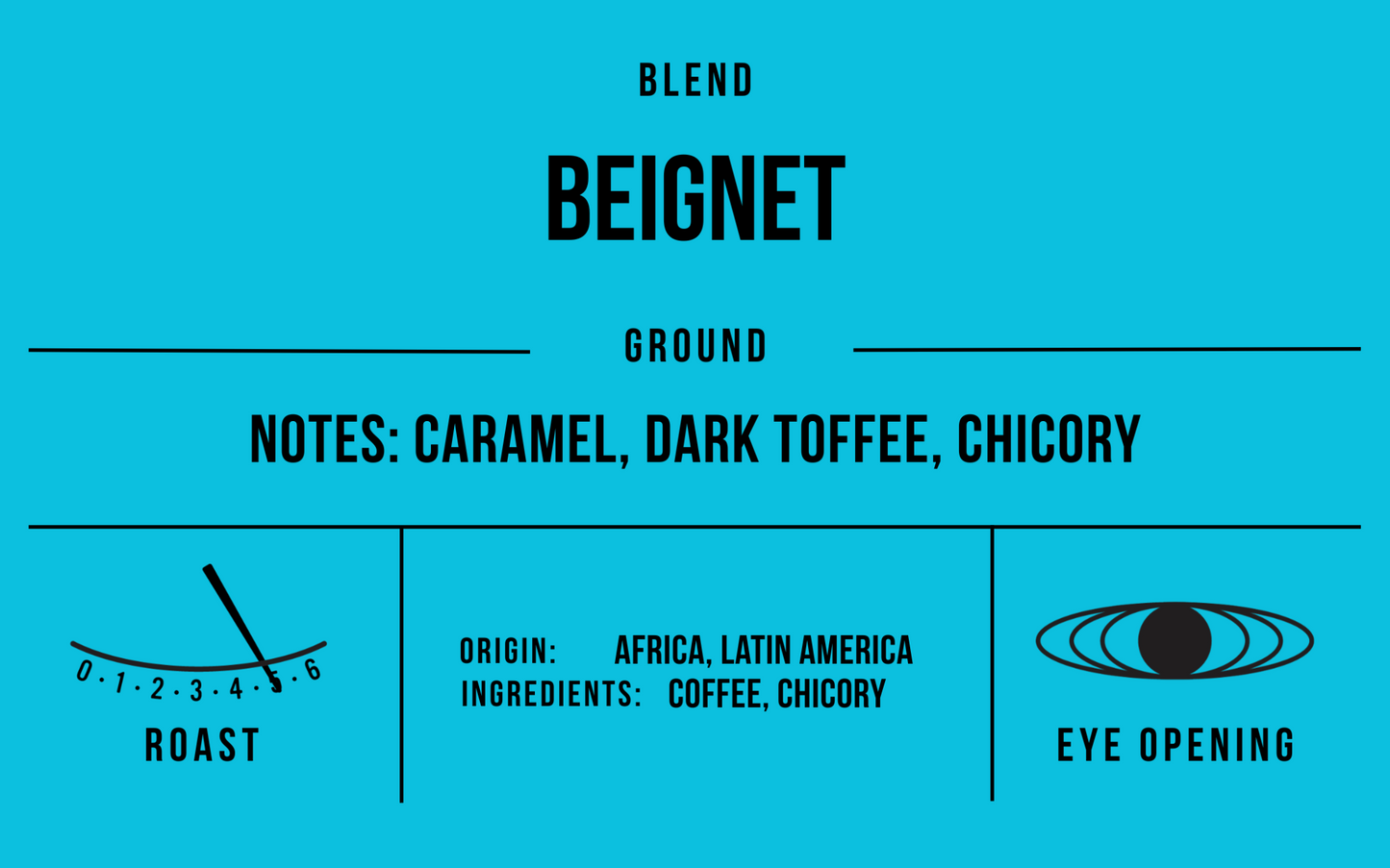 Beignet - Chicory Blended Coffee, Ground Only