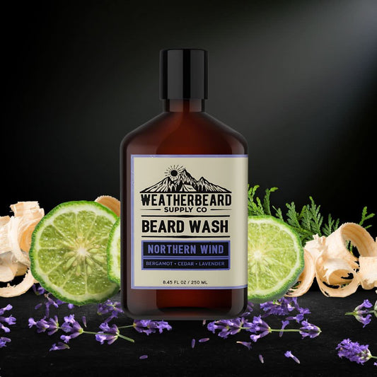 Northern Wind Beard Wash - Bergamot, Cedar, Lavender