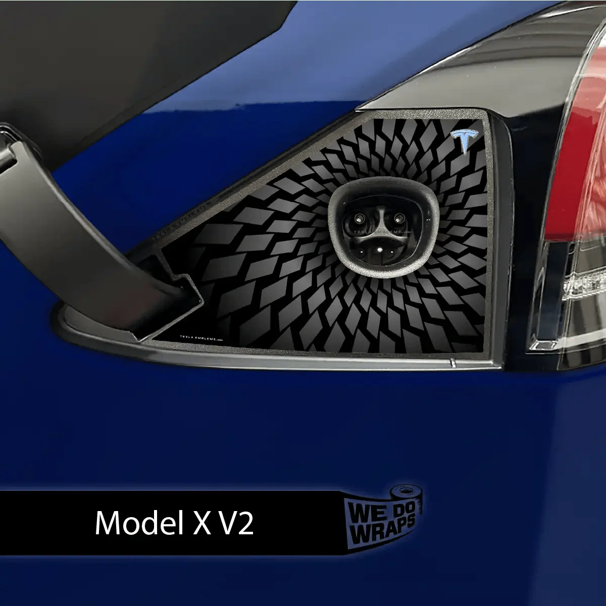 Black Hole Tesla Charge Port Wrap | Model X