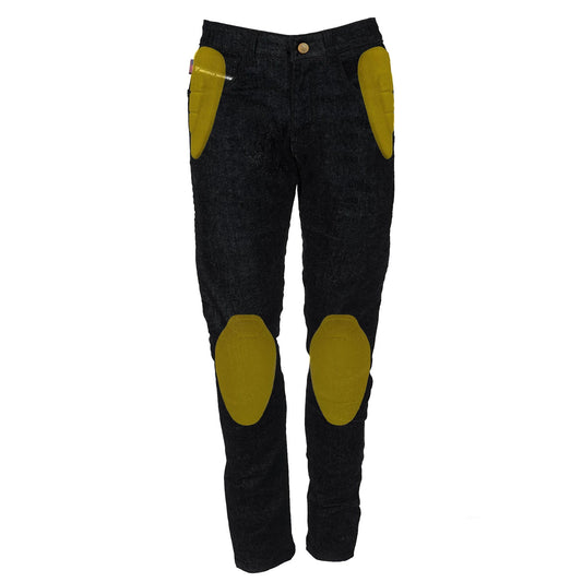 Straight Leg Protective Denim Pants (Jeans) - Black