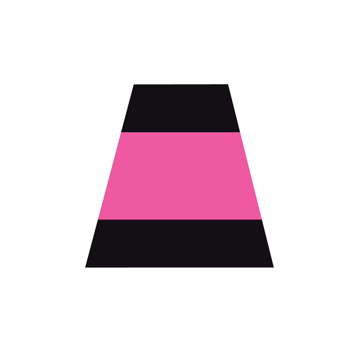 BLACK AND PINK TRIPLE STRIPE REFLECTIVE HELMET (TET) TETRAHEDRON