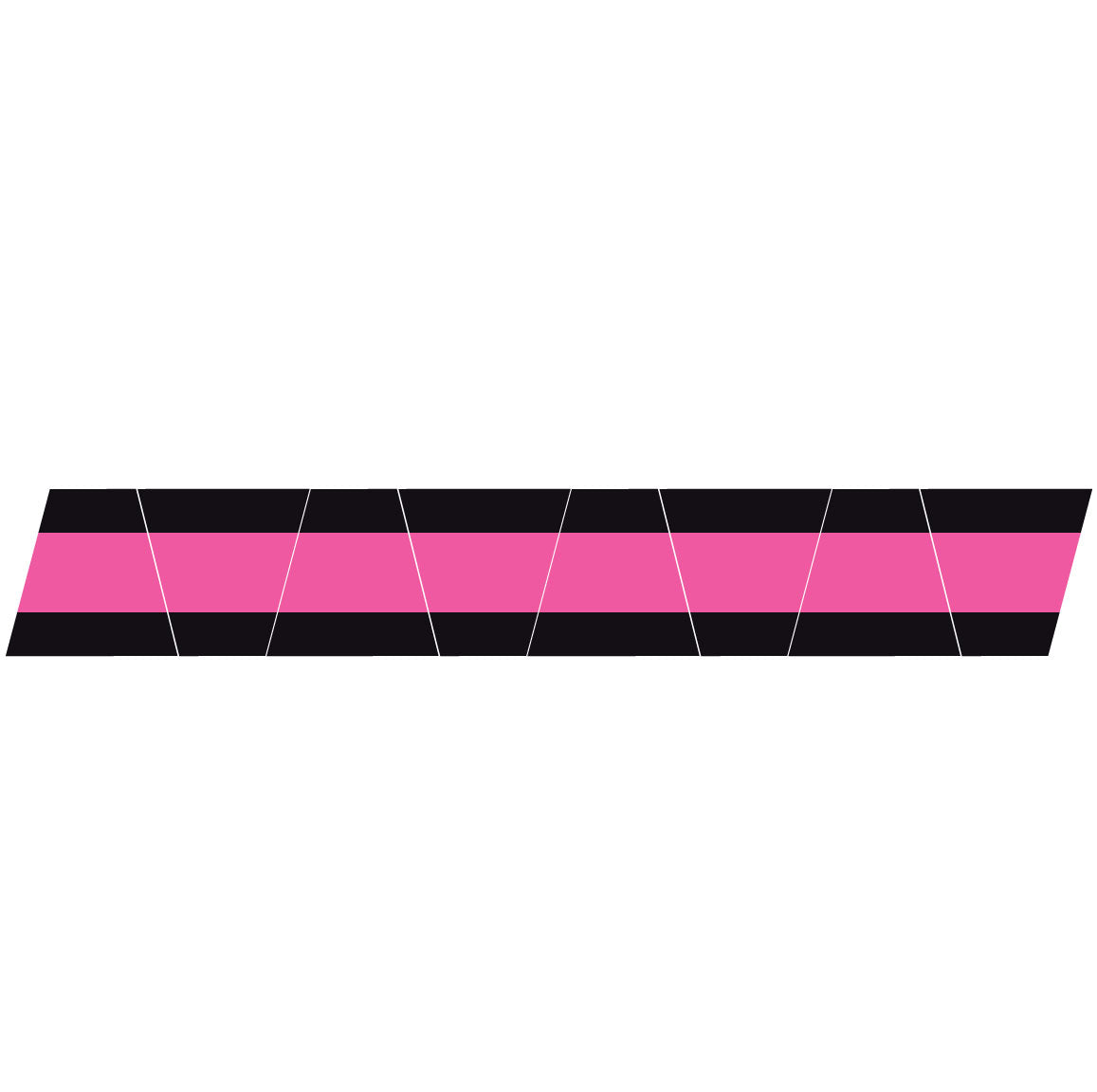 BLACK/PINK TRIPLE STRIPE REFLECTIVE HELMET (TET) TETRAHEDRON 8 PACK