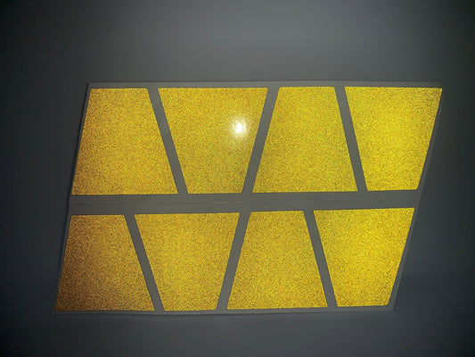 BLACKED OUT YELLOW REFLECTIVE HELMET (TET) TETRAHEDRON 8 PACK