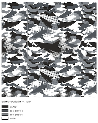 Straw Hat Snow Shark Camo - Black