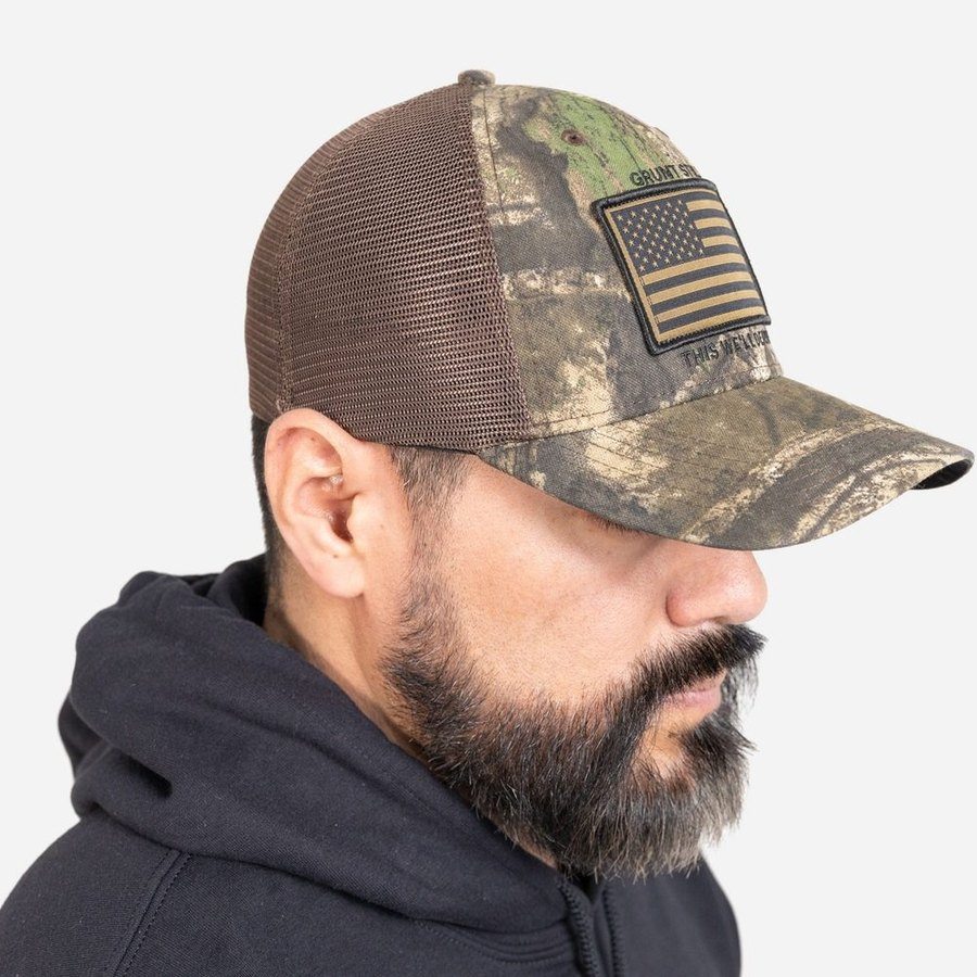 Grunt Style - Realtree APX® Flag Stretch Fit Hat