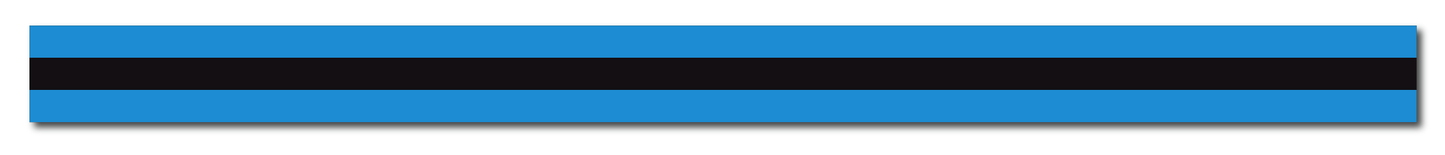 BLUE & BLACK TRIPLE STRIPE REFLECTIVE HELMET TRIM