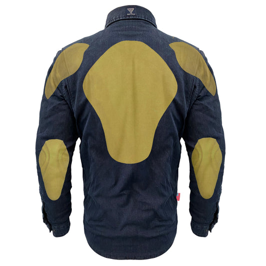 Protective Jeans Jacket - Blue Indigo with Pads