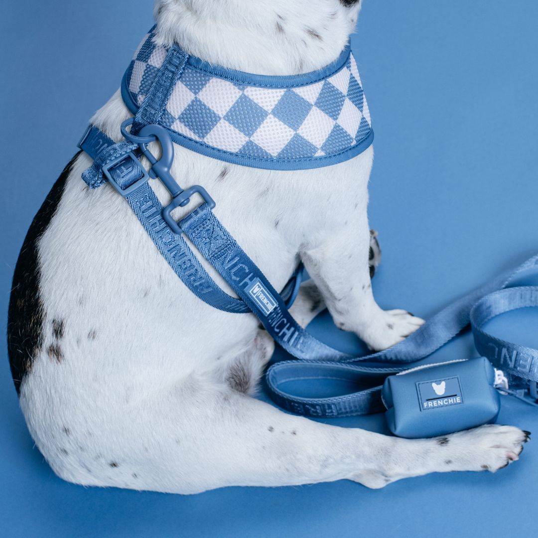 Frenchie Poo Bag Holder - Solid Blue Steel