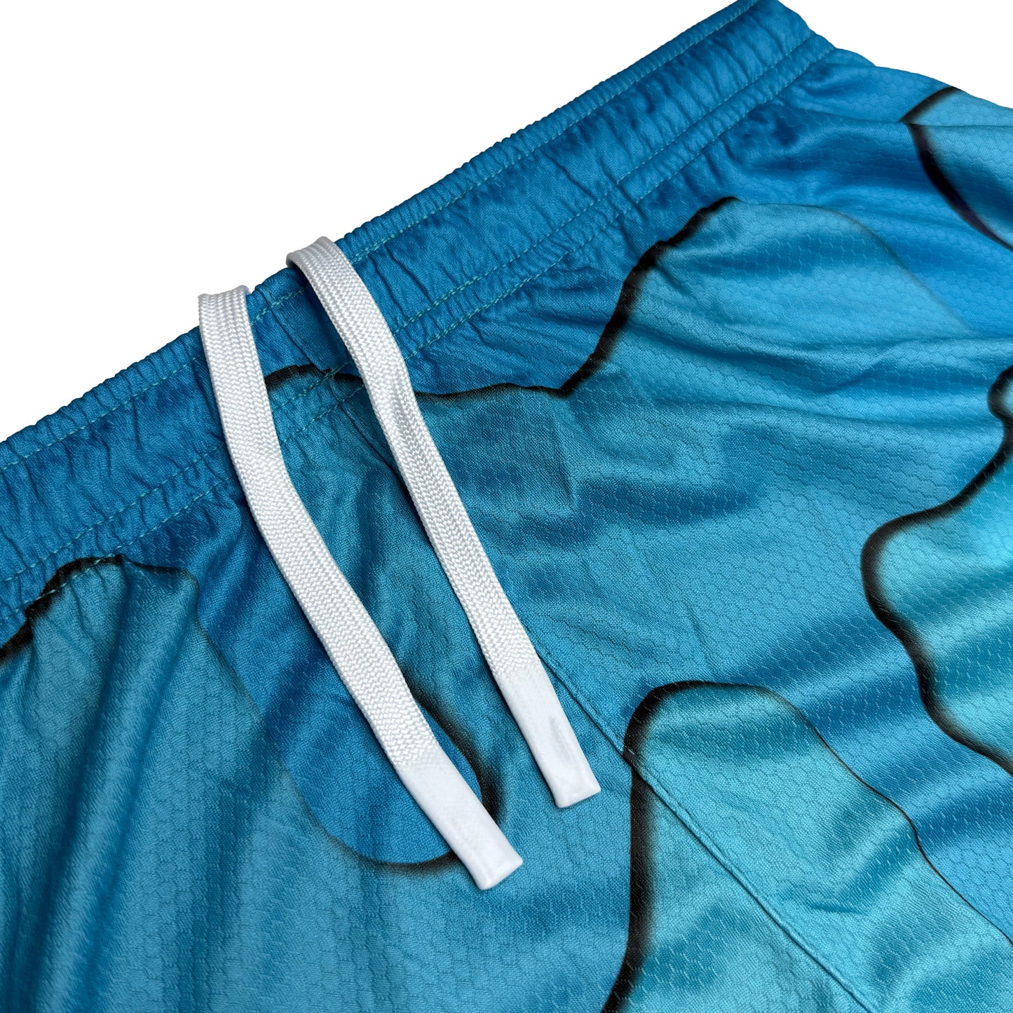 Blue Drippy Shorts