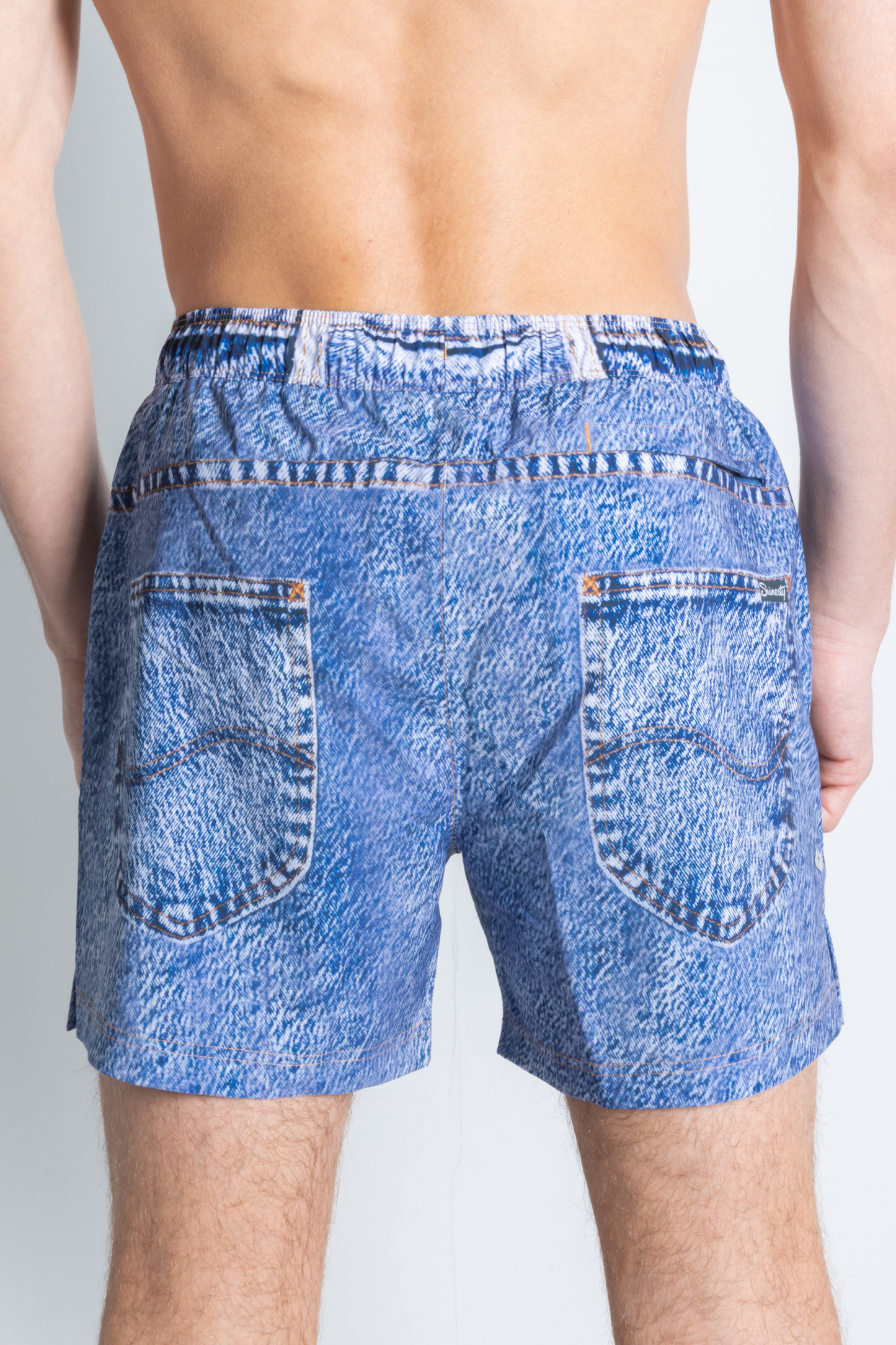 The Boogie Board Lord | Denim Tropical Ball Hammock® Pouch 5" Swim Trunks