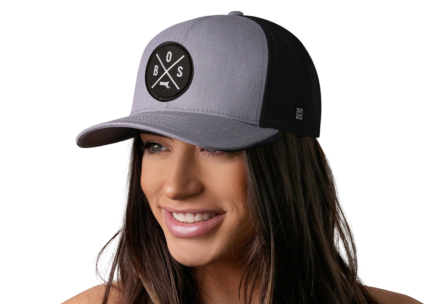 Boston Trucker Hat | Gray-Black BOS X Snapback