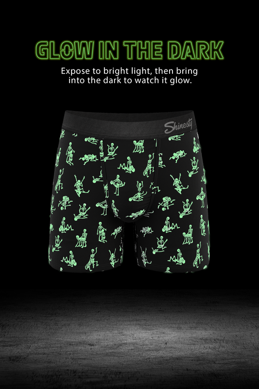 The Bare Back Bones | Glow in the Dark Skeletons Ball Hammock® Pouch Trunks Underwear