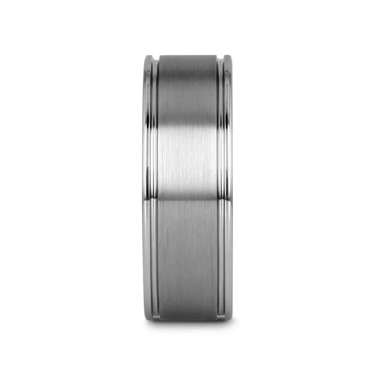 BRIDGEPORT Flat Satin Finish Tungsten Carbide Ring - 6mm - 10mm