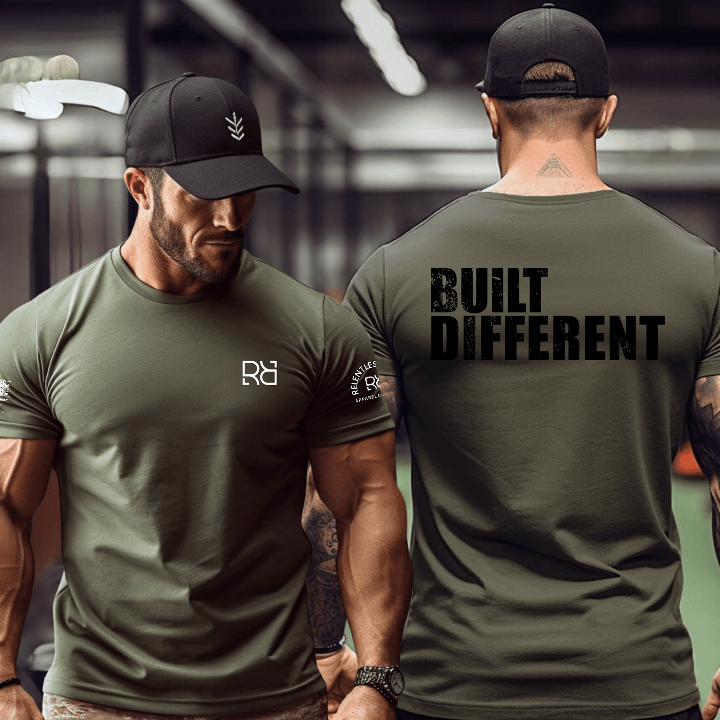 Built Different | Military Green | Premium Men's Tee