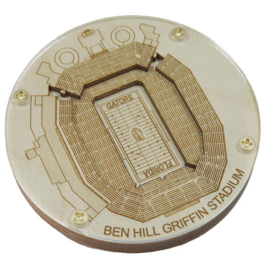 Gainesville, Florida Coaster Art (Ben Hill Griffin Stadium)
