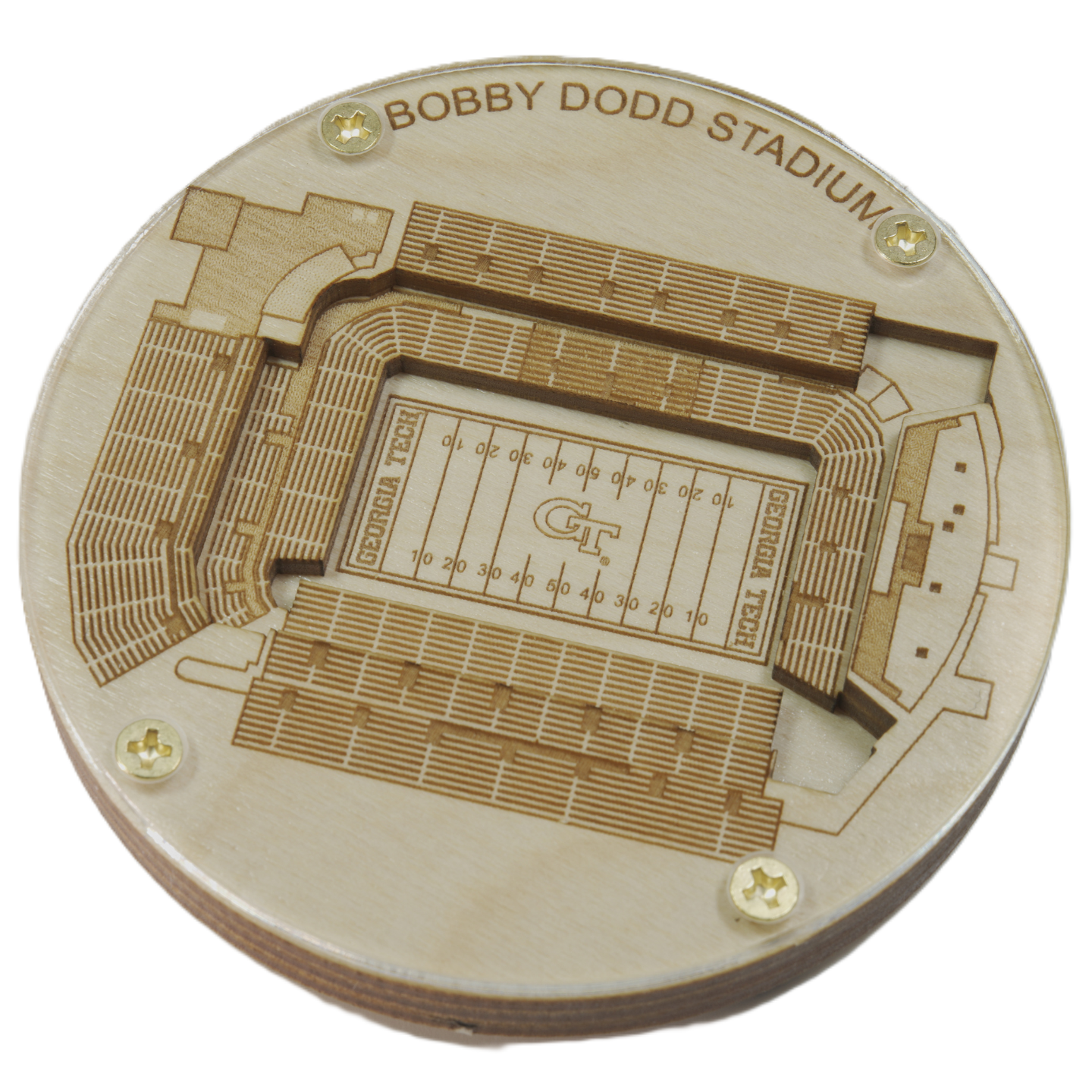Atlanta, Georgia Coaster Art (Bobby Dodd Stadium)