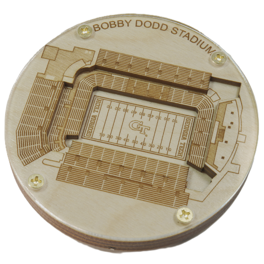Atlanta, Georgia Coaster Art (Bobby Dodd Stadium)