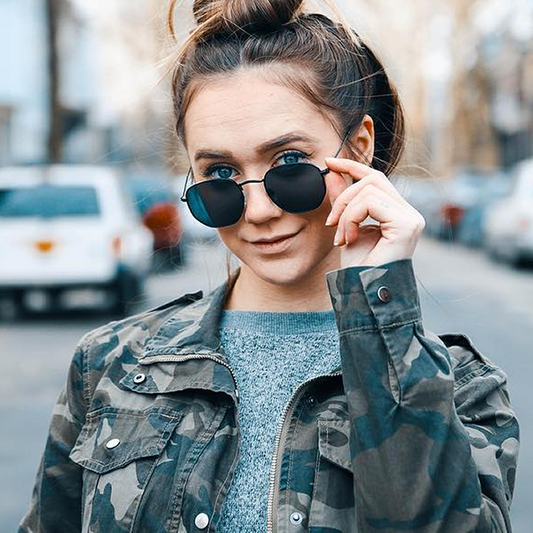 Retro Dapper Indie Modern Flat Geometric Lens Sunglasses C518