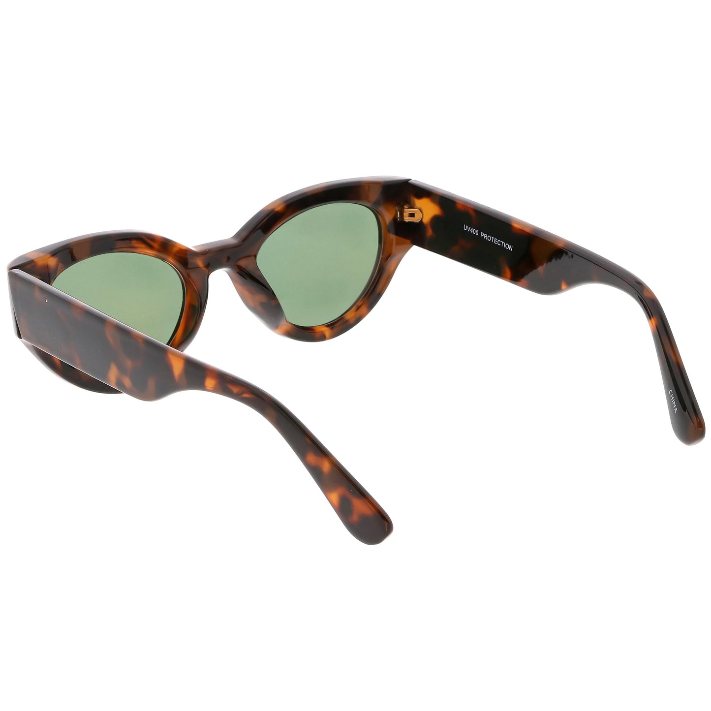 Bold Retro Fashion Oval Mirrored Flat Lens Sunglasses C544