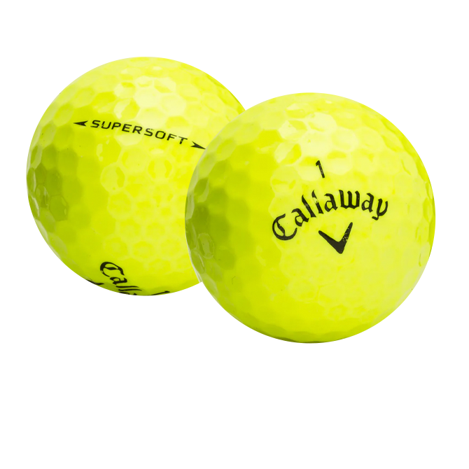 Used Callaway Supersoft Yellow Golf Balls - 1 Dozen