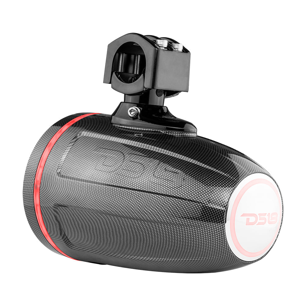 NXL 6.5" Marine and Powersports Towers LED RGB Lights 100 Watts Rms - Black Carbon Fiber