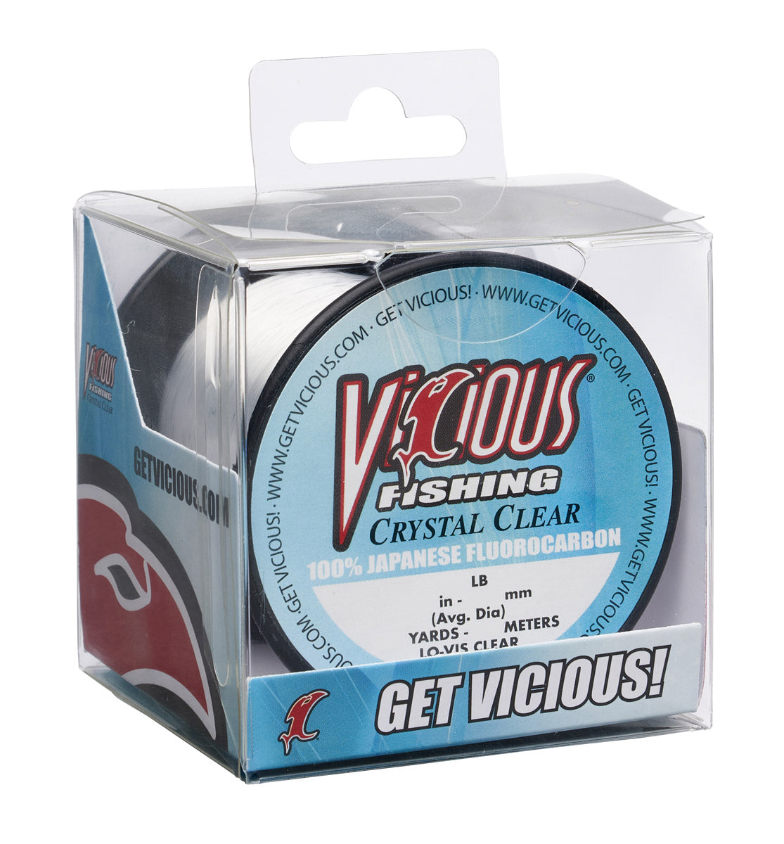 Vicious Crystal Clear 100% Japanese Fluorocarbon - 18 Lb Test