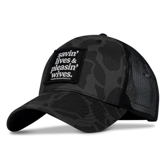 Savin' Lives & Pleasin' Wives Patch SnapBack Hat