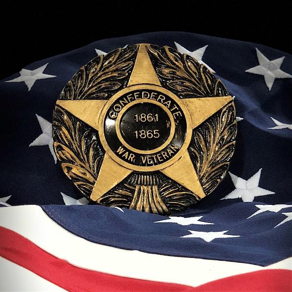 Confederate War Veteran Grave Marker & Flag Holder with Aluminum Ground Spike | Made in USA