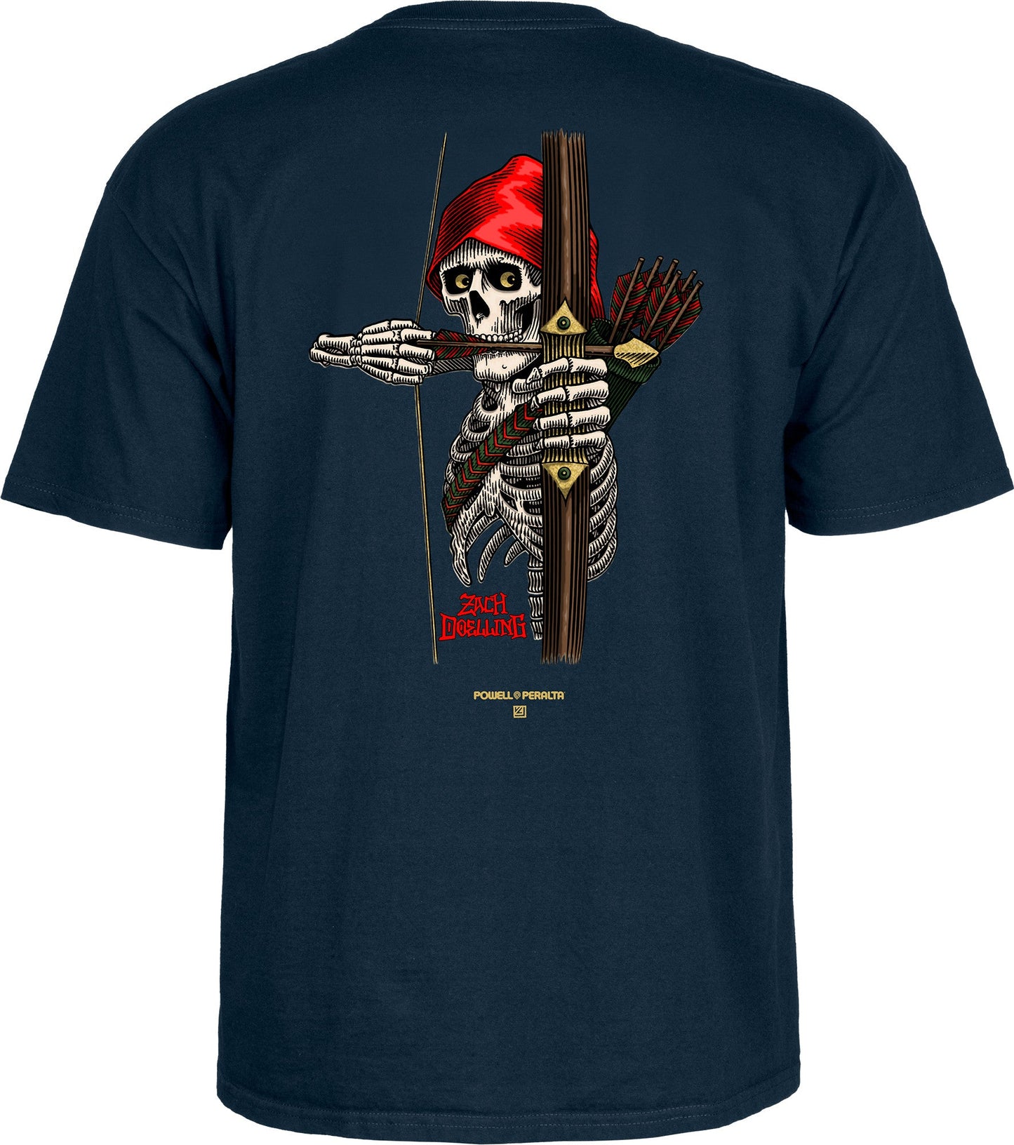 Powell Peralta Zach Doelling Archer T-Shirt - Navy