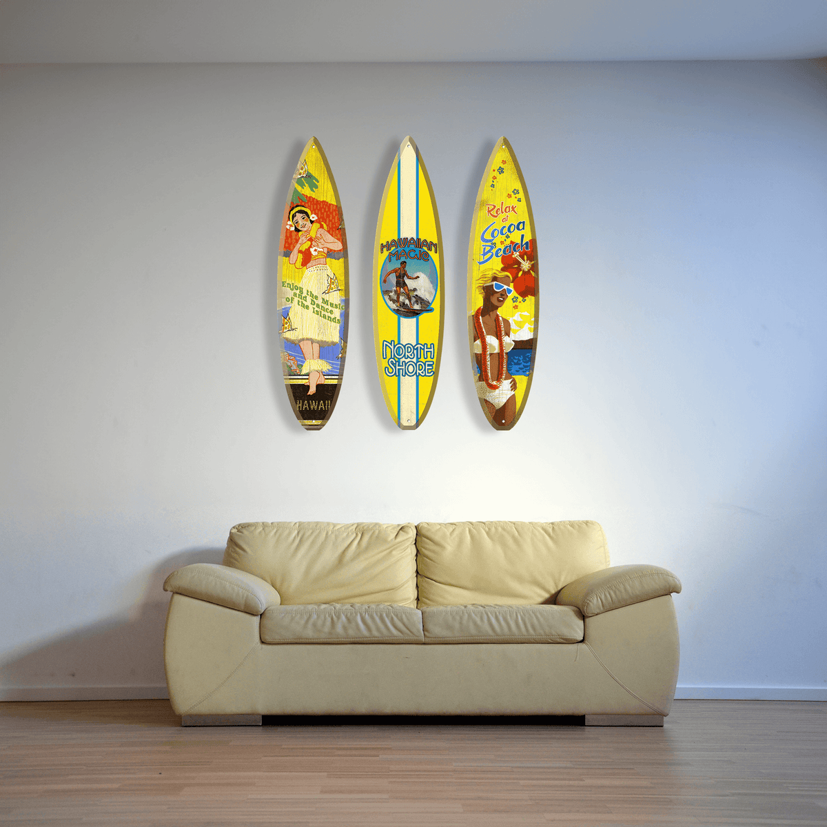 Tanned Beach Babe - Surfboard Wall Art